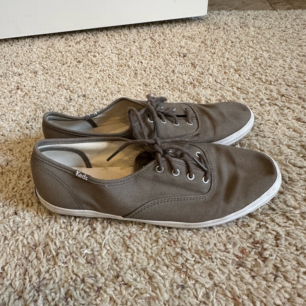 Keds Taupe Canvas Sneakers